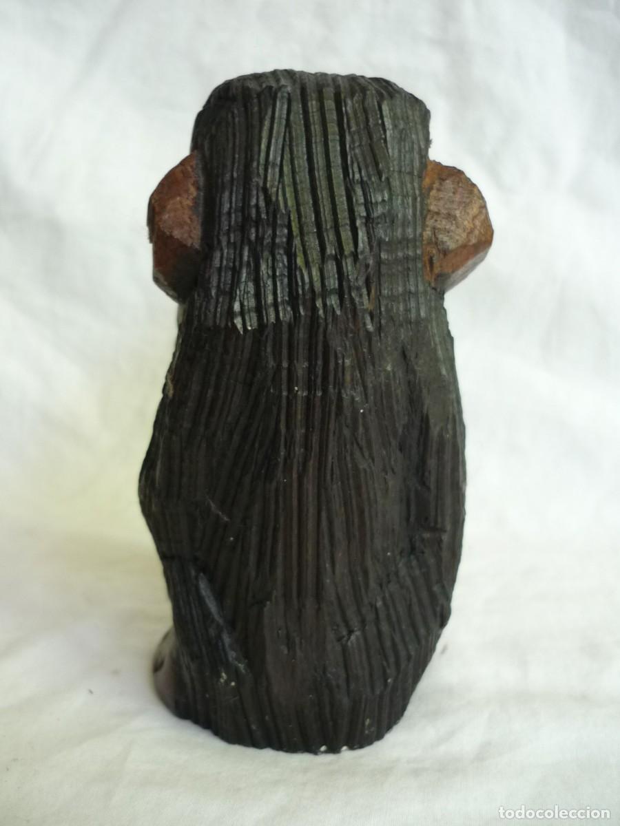 Arte: Figura de mono tallada en madera - Foto 4