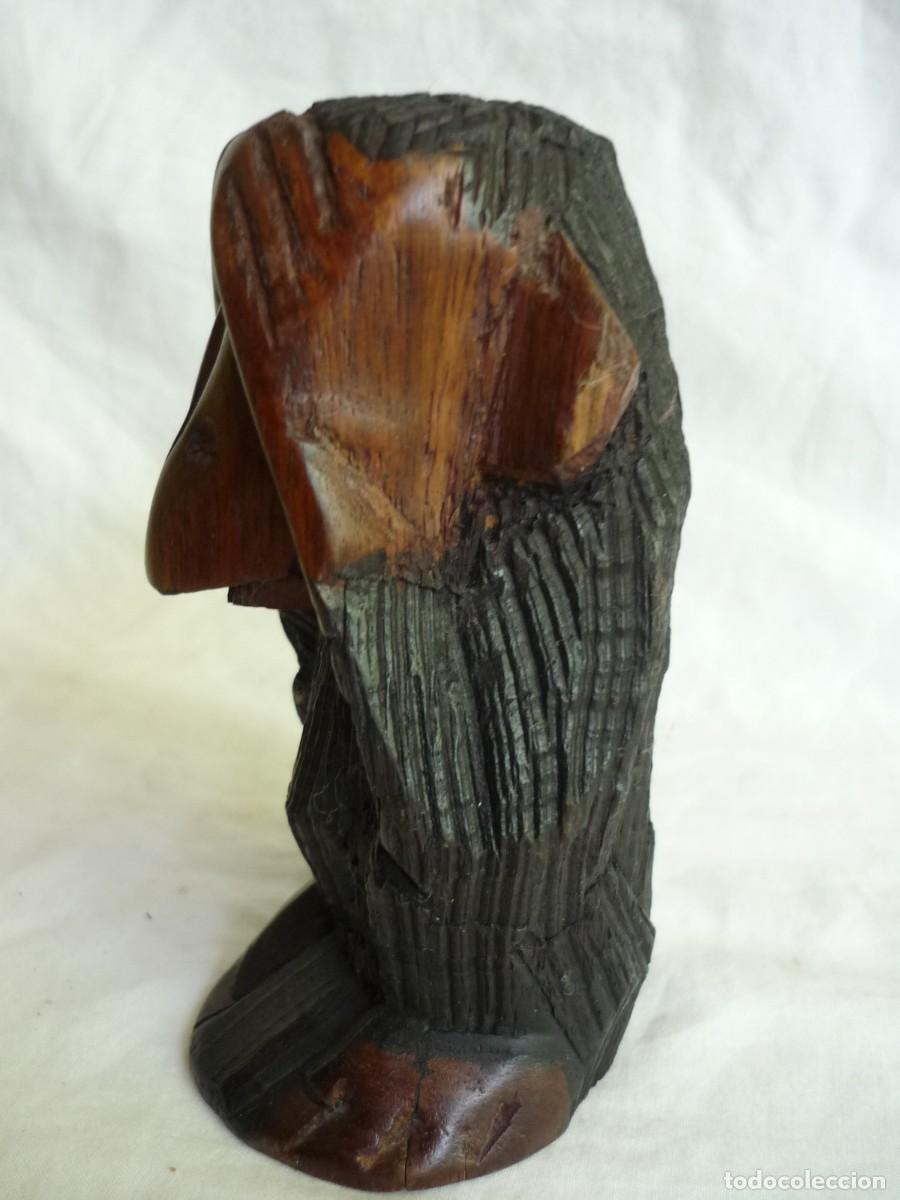Arte: Figura de mono tallada en madera - Foto 5