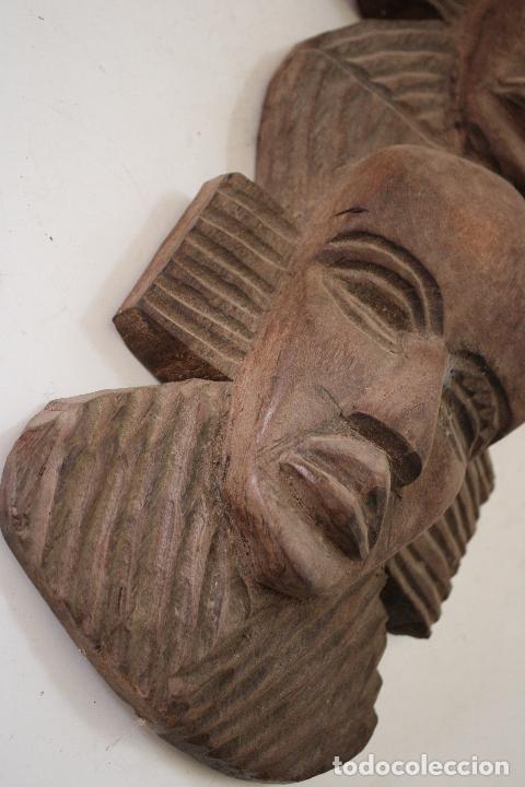 Arte: talla de 3 caras aficanas - Foto 2