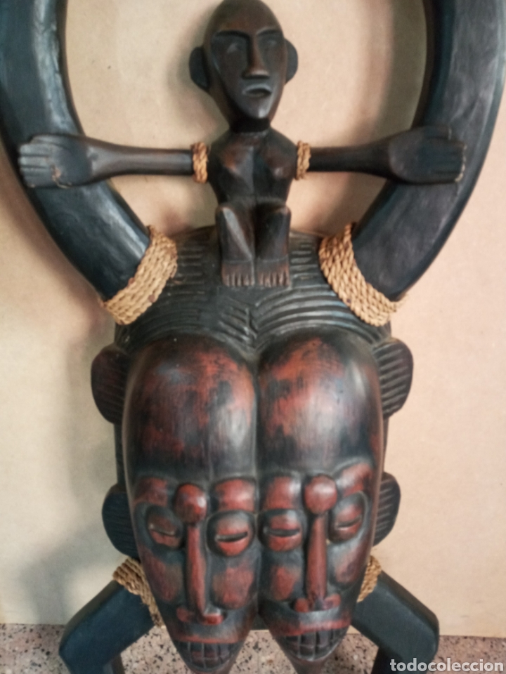 Arte: GRAN MASCRA AFRICANA MADERA DE &Eacute;BANO. - Foto 3