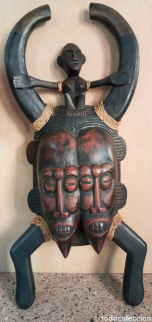 Arte: GRAN MASCRA AFRICANA MADERA DE &Eacute;BANO. - Foto 6