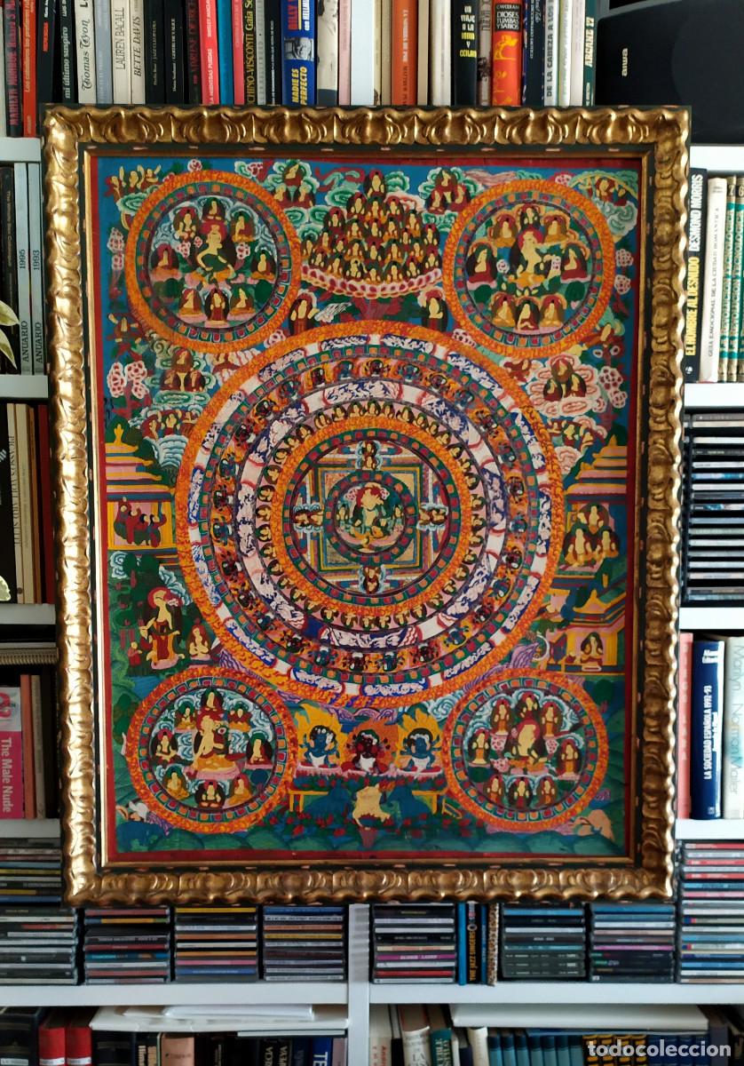 Arte: ANTIGUO THANGKA TIBETANO - Foto 1