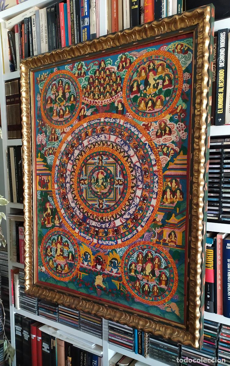 Arte: ANTIGUO THANGKA TIBETANO - Foto 2