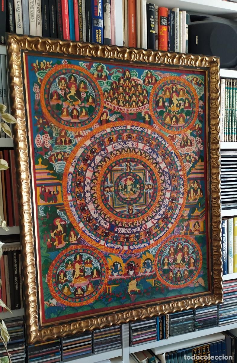 Arte: ANTIGUO THANGKA TIBETANO - Foto 3