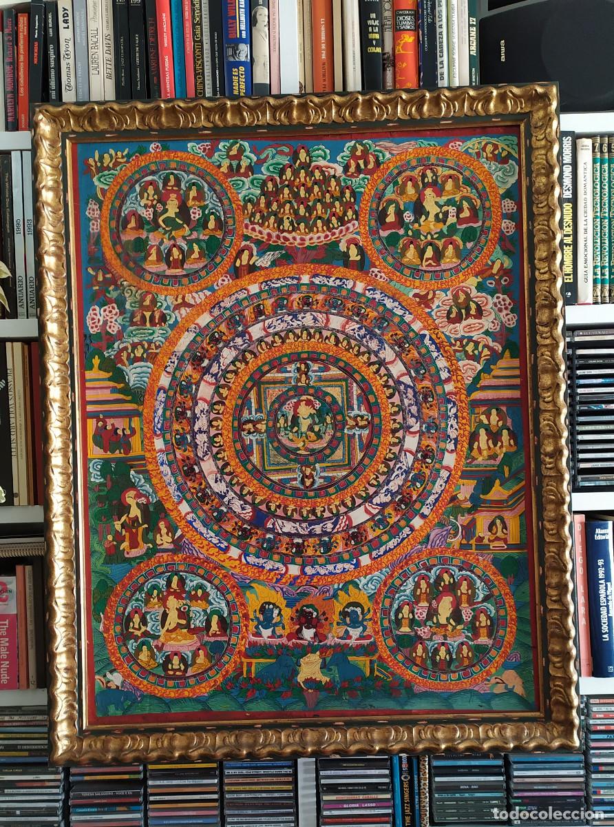 Arte: ANTIGUO THANGKA TIBETANO - Foto 4
