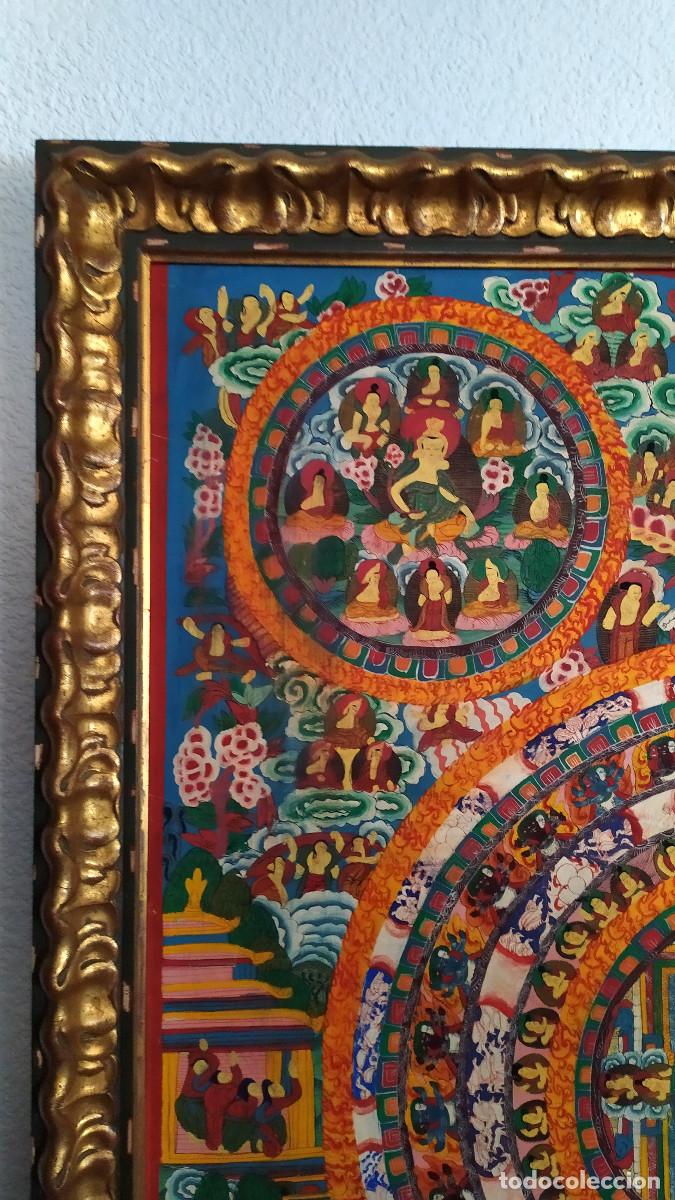 Arte: ANTIGUO THANGKA TIBETANO - Foto 5