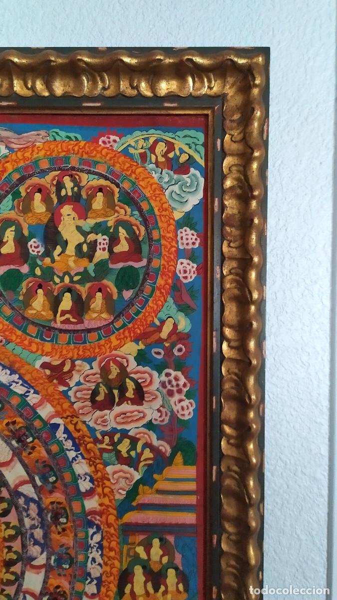 Arte: ANTIGUO THANGKA TIBETANO - Foto 6