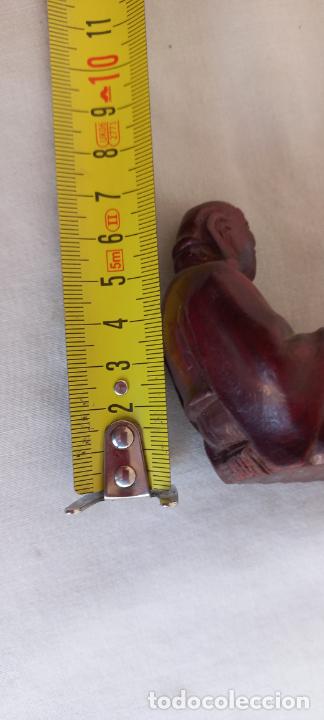 Arte: FIGURA DE BUDA, DE MADERA TALLADA - Foto 7