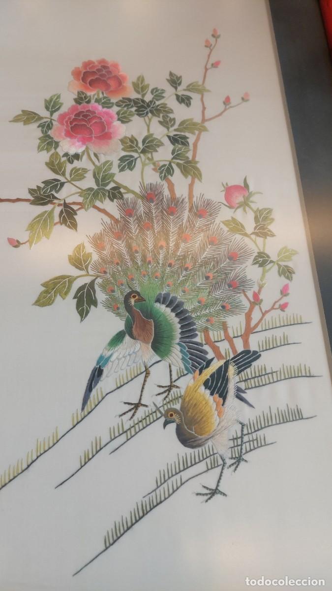 Arte: Seda bordada chin&aacute;. Enmarcada - Foto 3