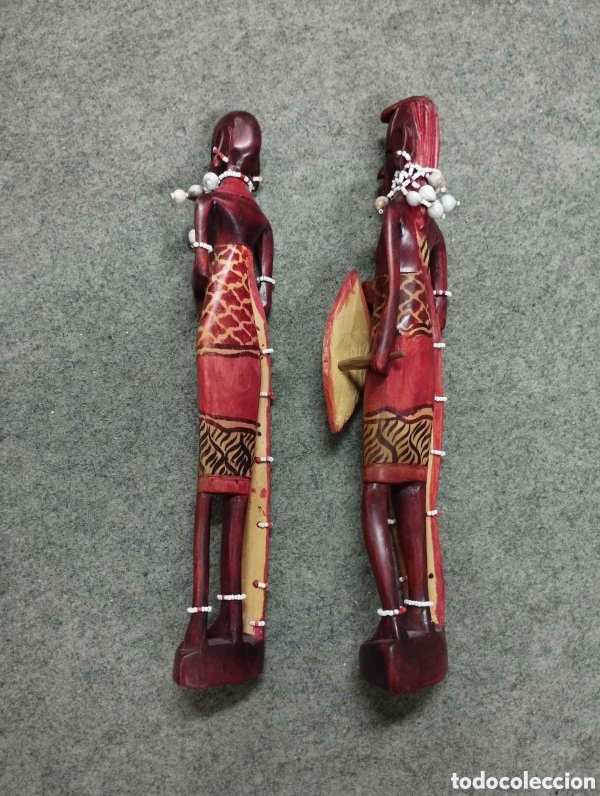 Arte: Pareja Masai en madera - Foto 2