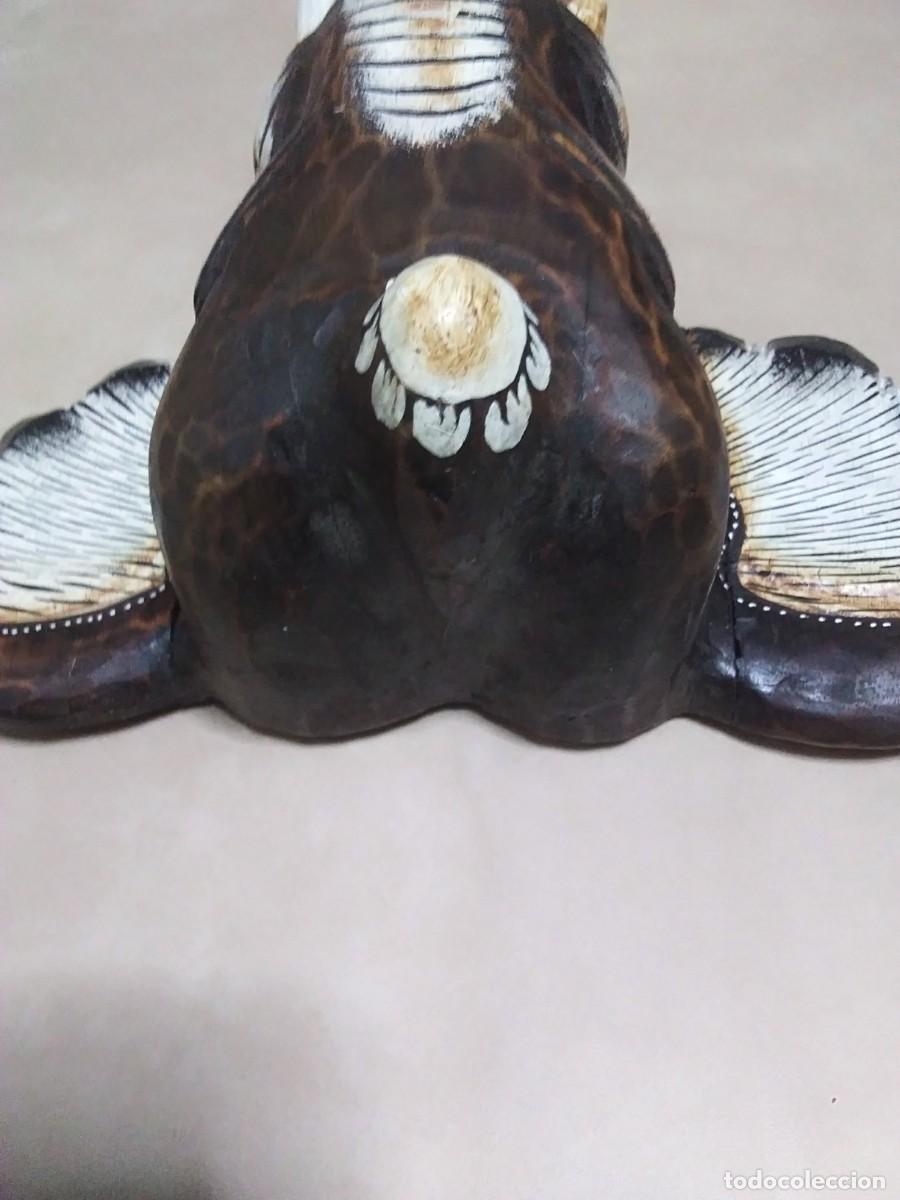 Arte: M&aacute;scara Cabeza de Elefante en madera. - Foto 4