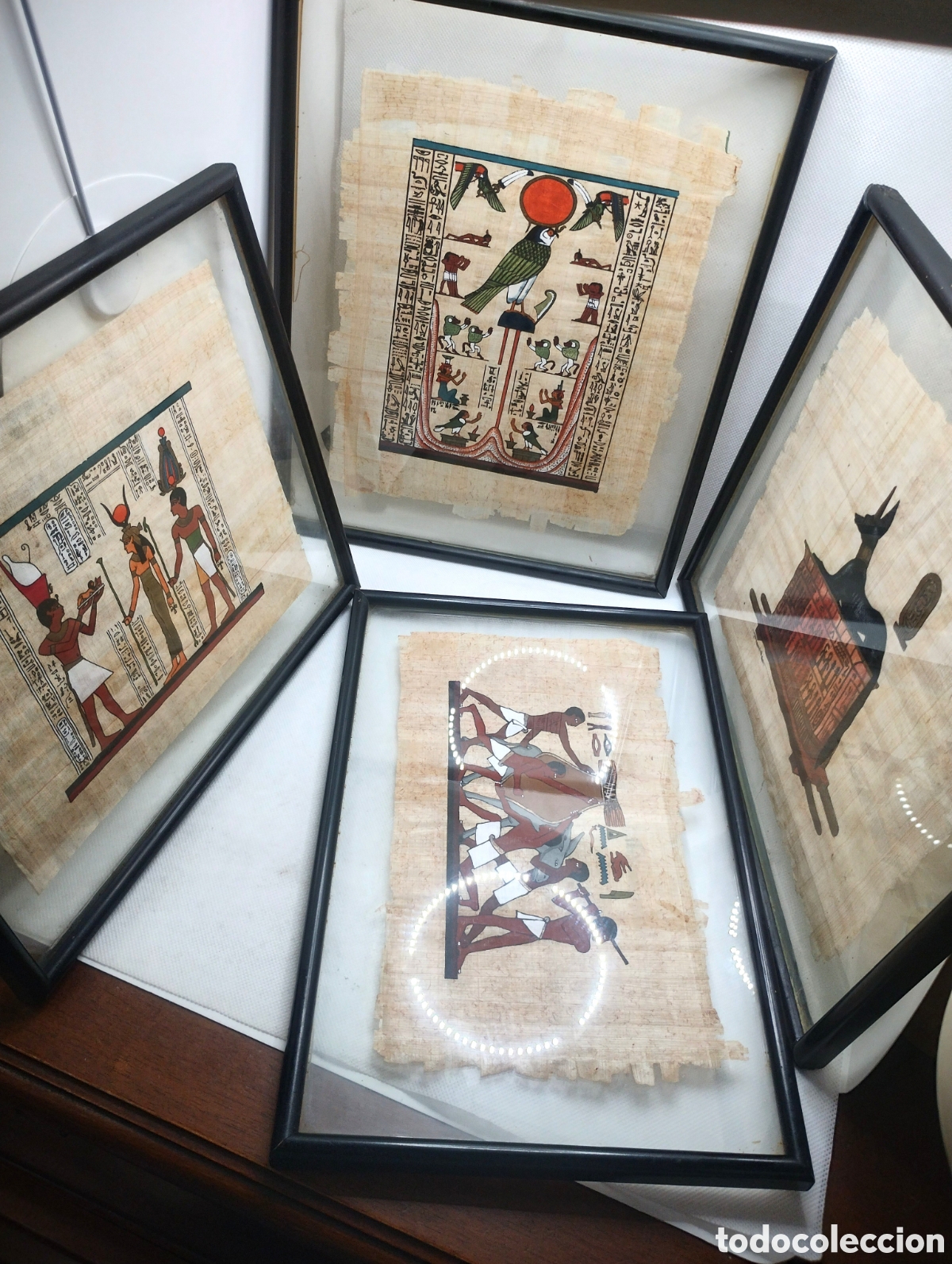 Arte: Conjunto de cuatro papiros egipcios - Foto 1