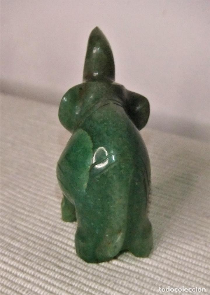 Arte: 2 PEQUE&Ntilde;OS ELEFANTES DE JADE - Foto 6