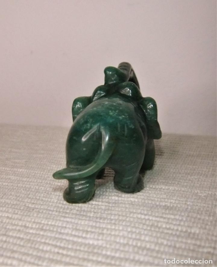 Arte: 2 PEQUE&Ntilde;OS ELEFANTES DE JADE - Foto 11