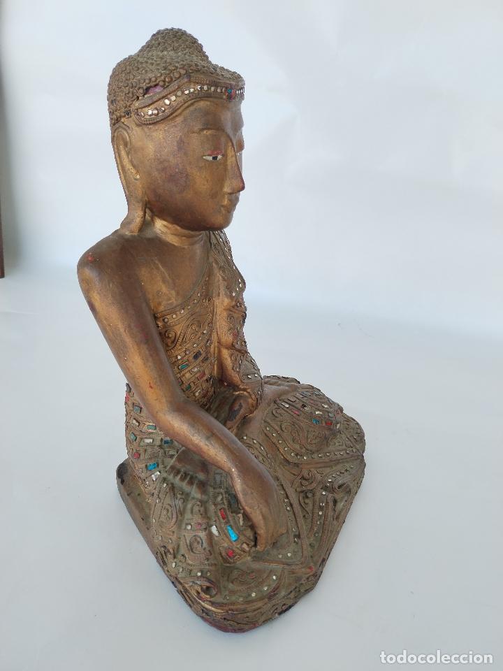 Arte: estatua de buda vintage madera - Foto 2