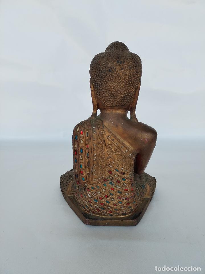 Arte: estatua de buda vintage madera - Foto 5