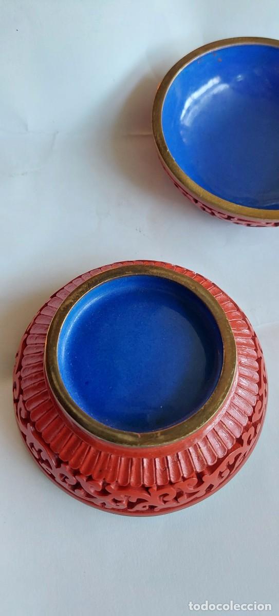 Arte: Caja chin&aacute; roja laca cinabrio - Foto 4