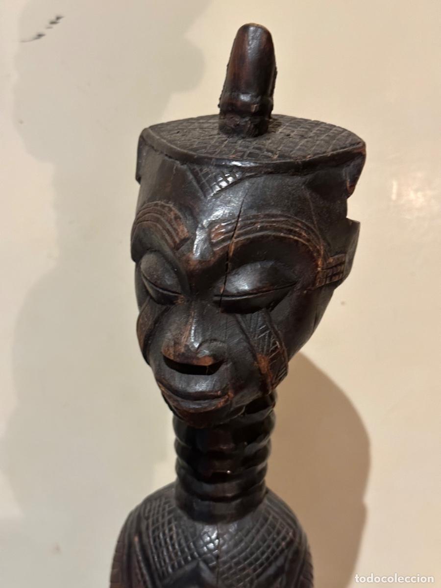 Arte: Lote de dos figuras etnicas, madera - Foto 4