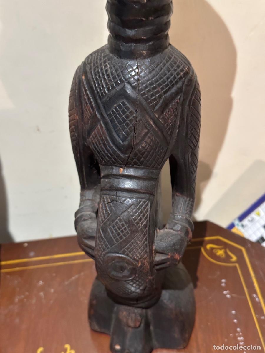 Arte: Lote de dos figuras etnicas, madera - Foto 5