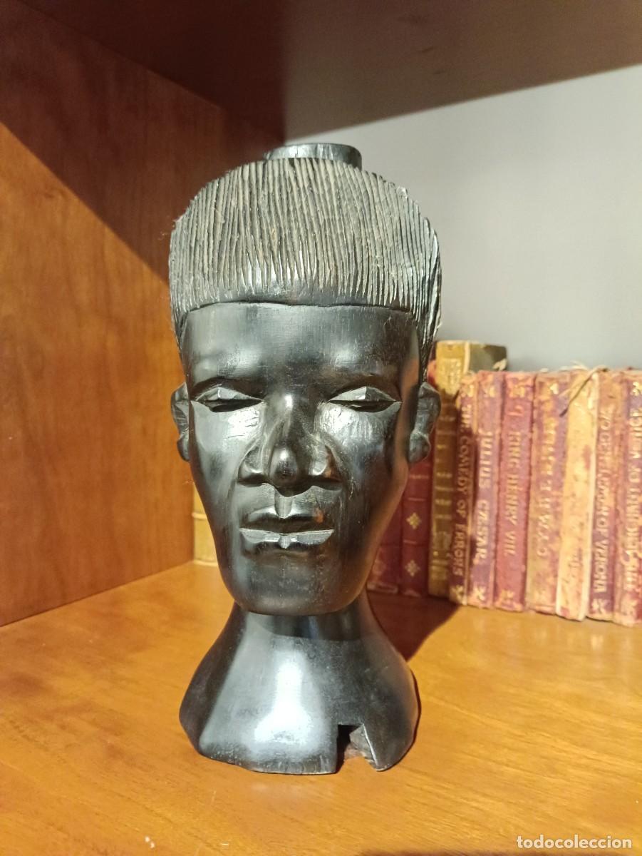 Arte: CABEZA DE EBANO CON DOBLE ROSTRO - Foto 3