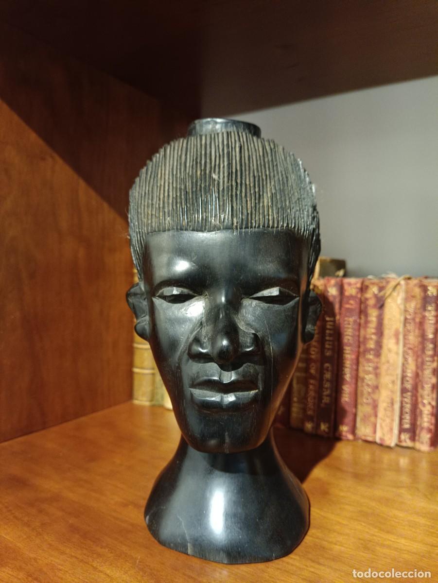 Arte: CABEZA DE EBANO CON DOBLE ROSTRO - Foto 5