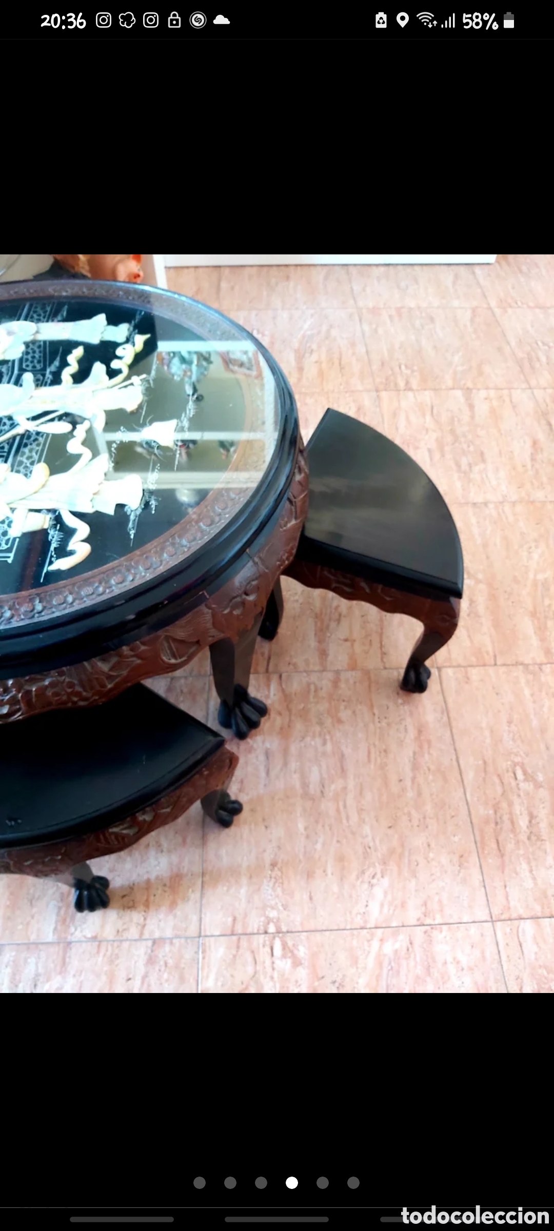 Arte: Mesita sal&oacute;n con taburetes - Foto 3