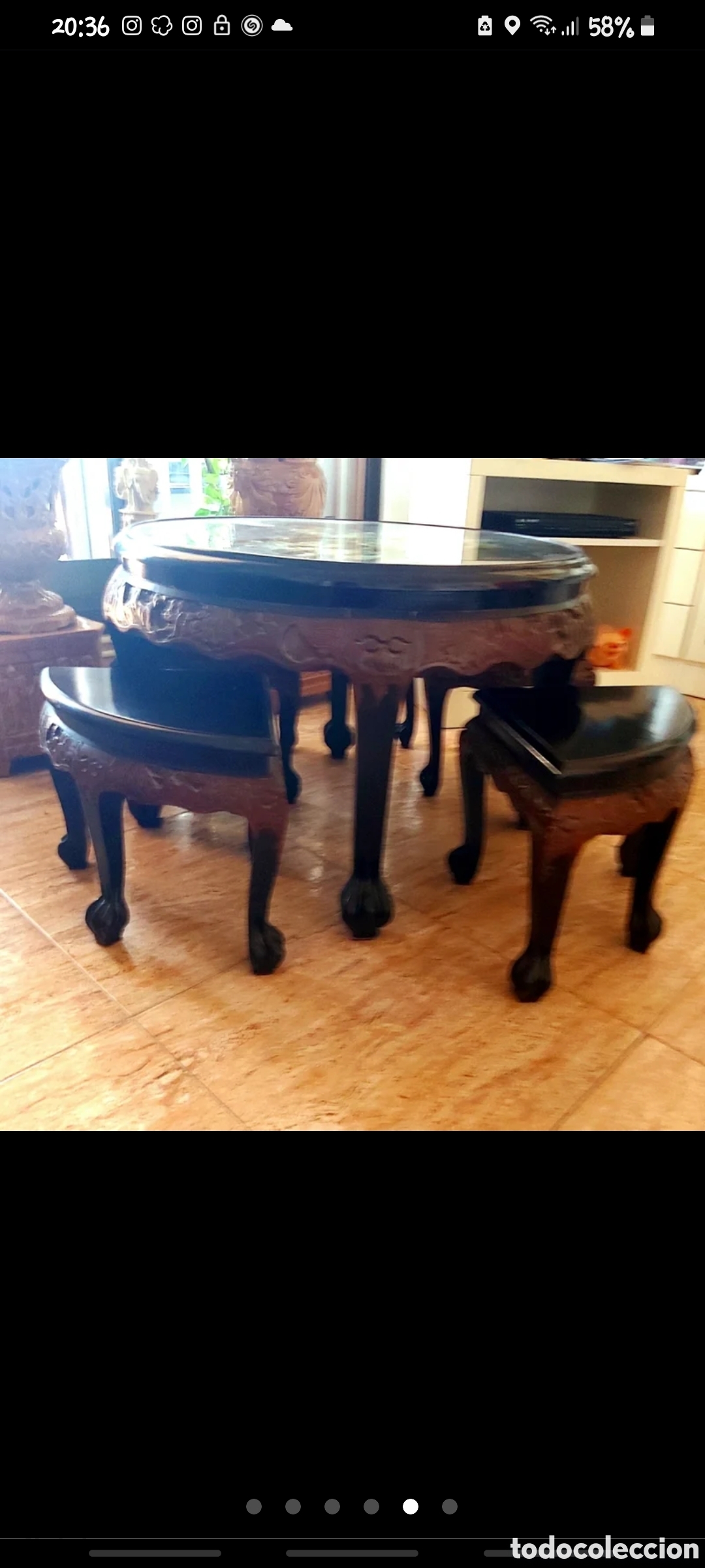 Arte: Mesita sal&oacute;n con taburetes - Foto 2