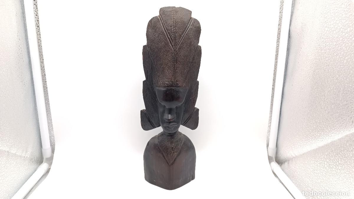 Arte: Busto africano de madera ebanizada - Foto 1