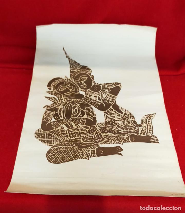Arte: 2 LAMINAS FIGURAS TAILANDESAS - Foto 2