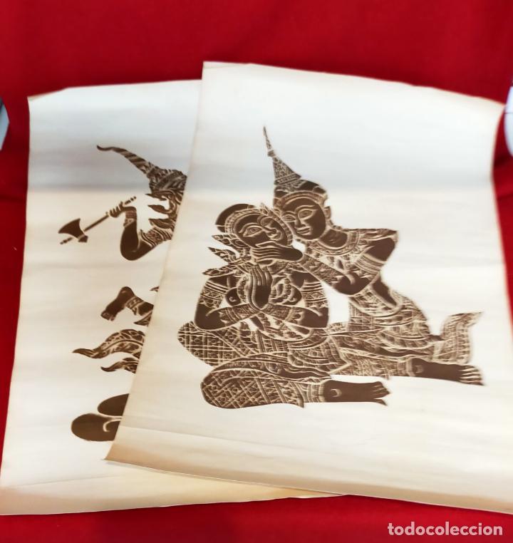 Arte: 2 LAMINAS FIGURAS TAILANDESAS - Foto 1