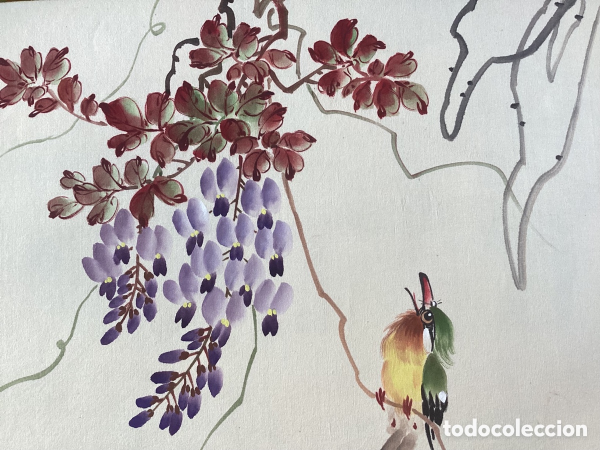 Arte: Seda oriental pintada a mano - Foto 2