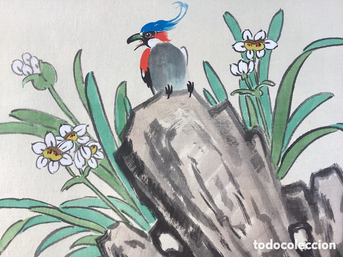 Arte: Seda oriental pintada a mano - Foto 2