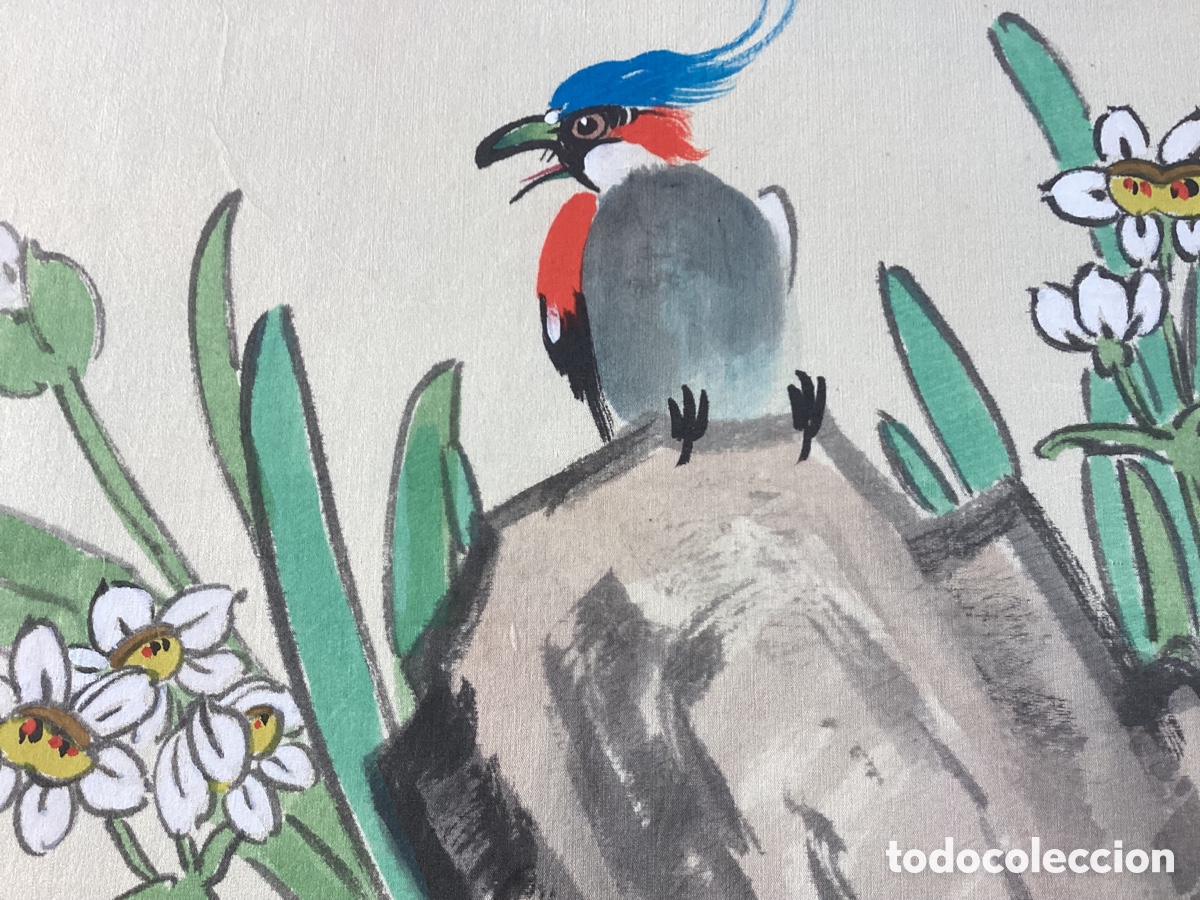 Arte: Seda oriental pintada a mano - Foto 3