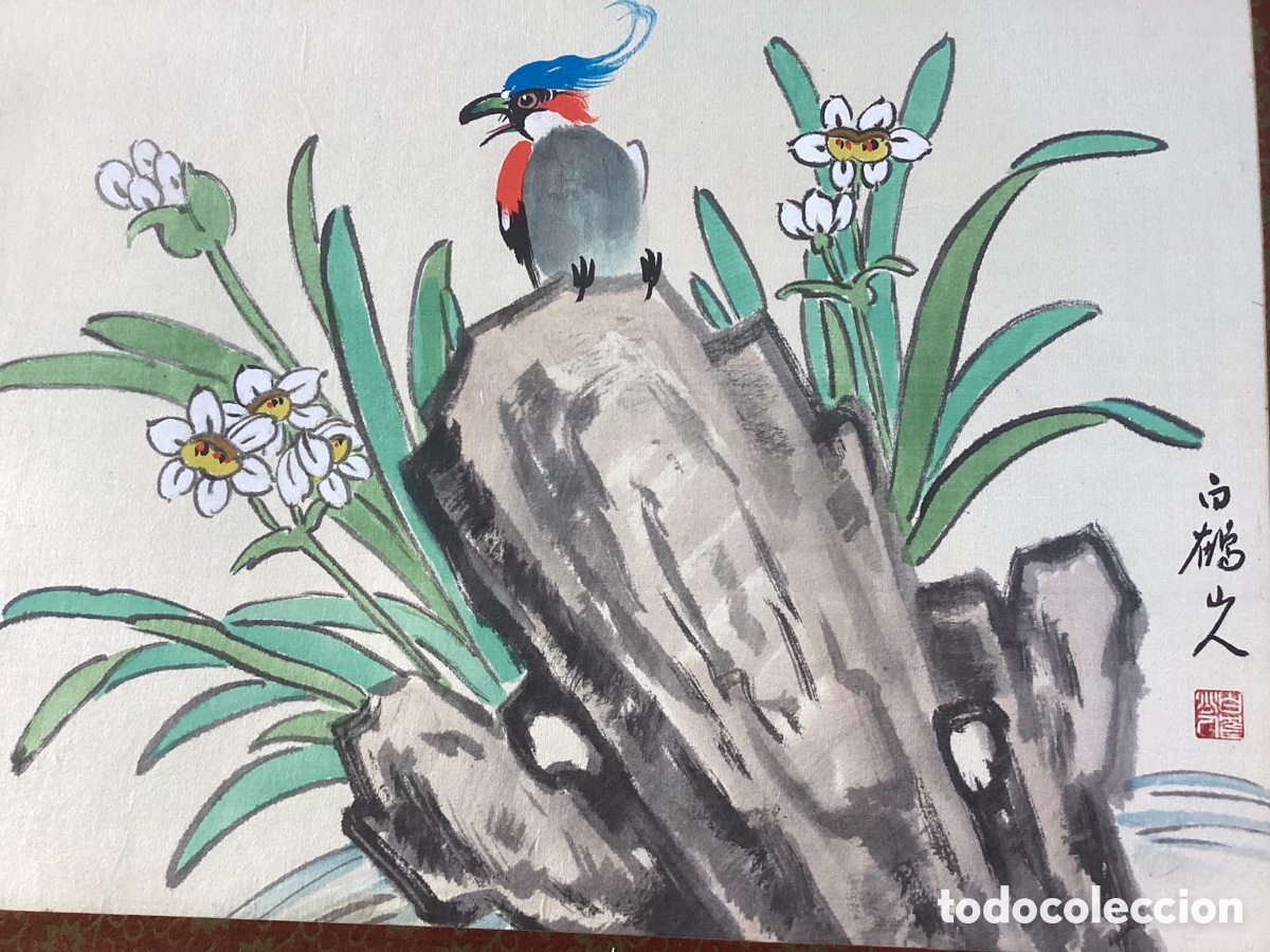 Arte: Seda oriental pintada a mano - Foto 4