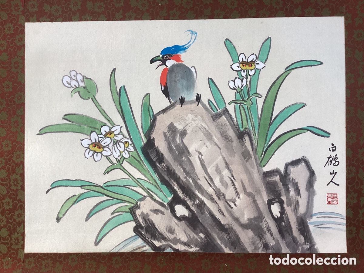 Arte: Seda oriental pintada a mano - Foto 1