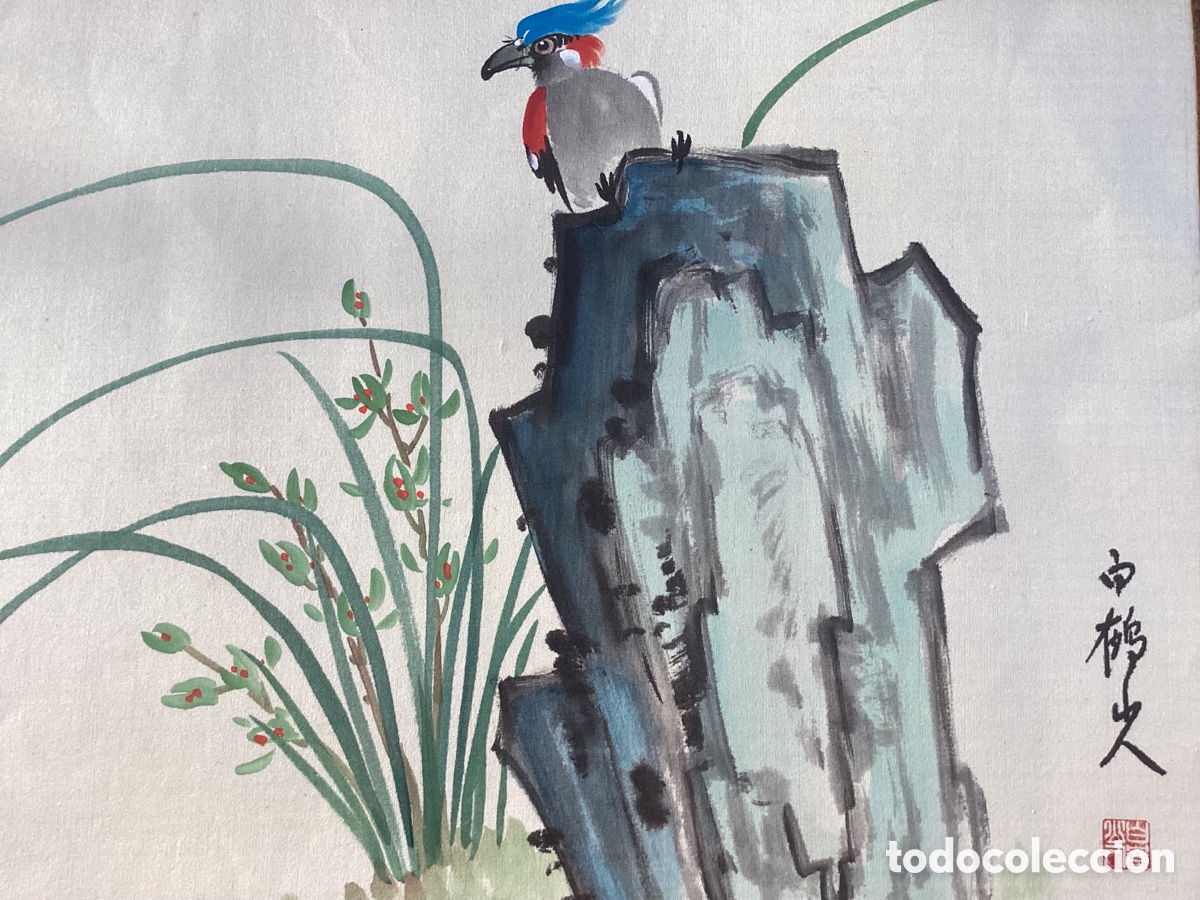 Arte: Seda oriental pintada a mano - Foto 4