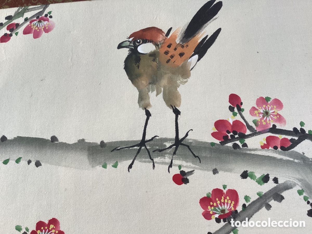 Arte: Seda oriental pintada a mano - Foto 3