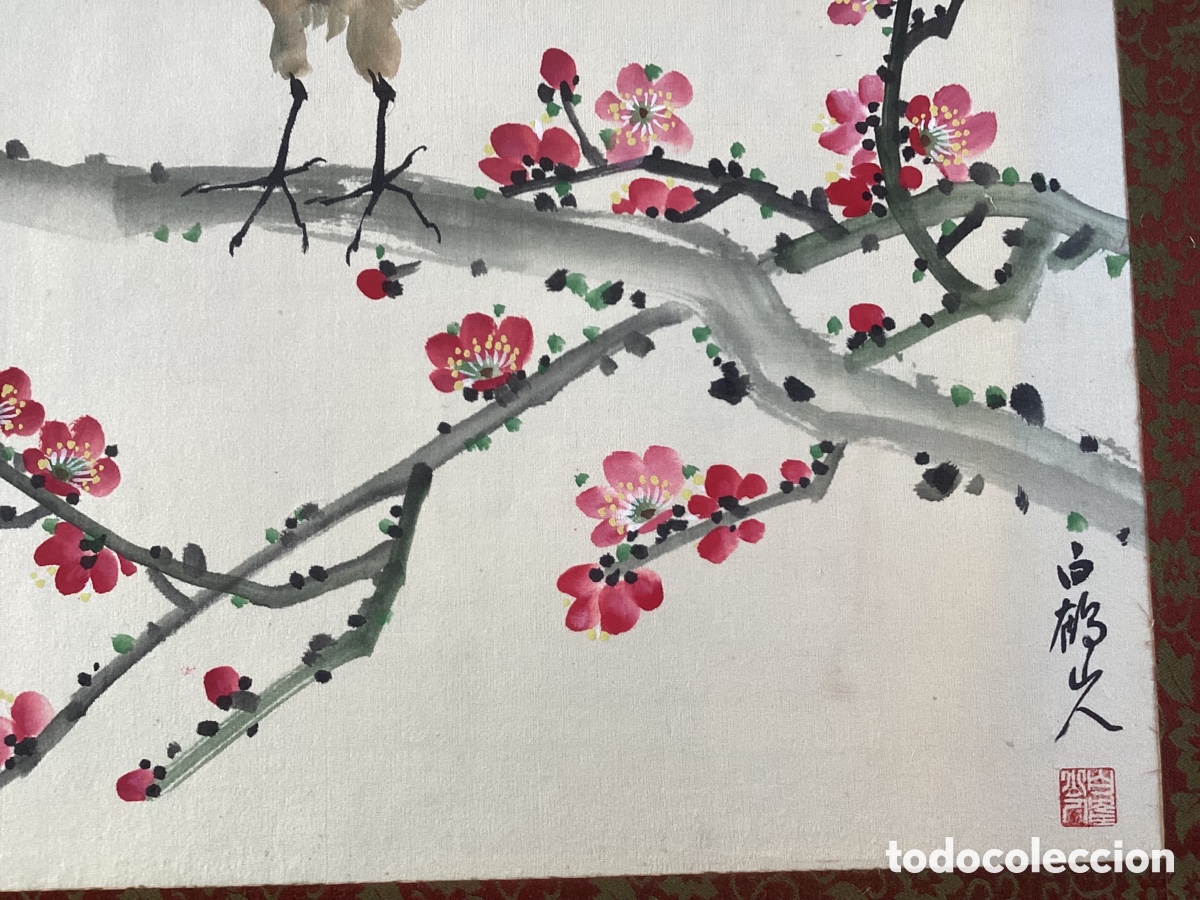 Arte: Seda oriental pintada a mano - Foto 4