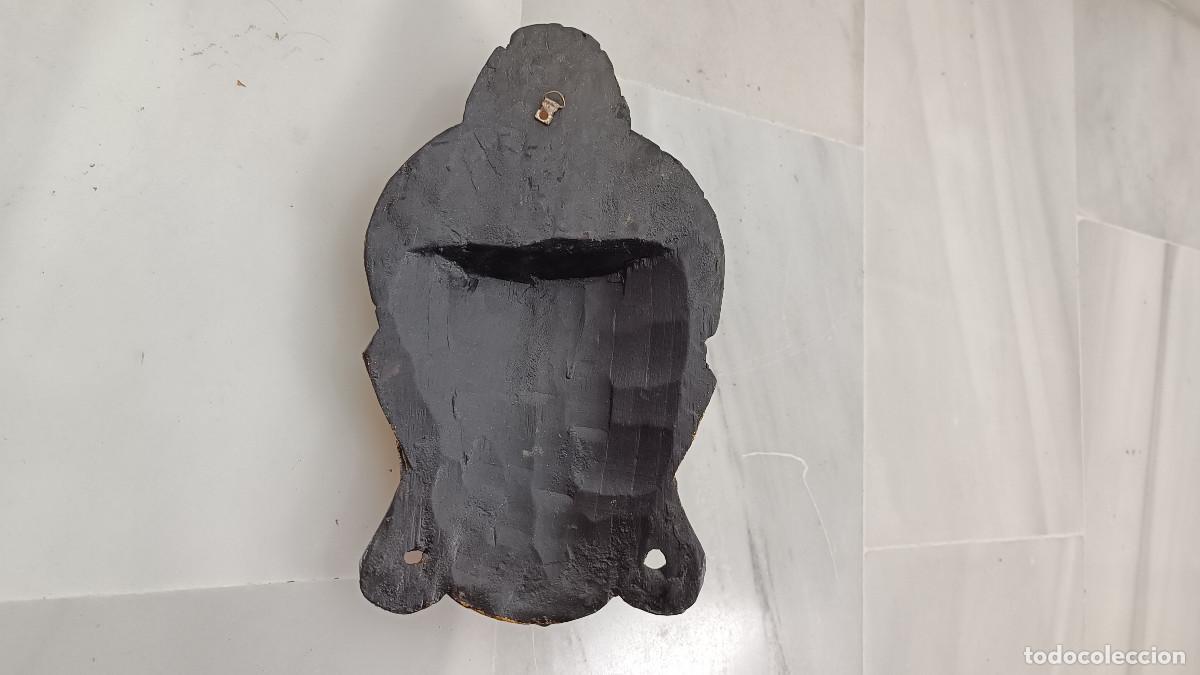 Arte: M&aacute;scara Buda en madera policromada - Foto 4