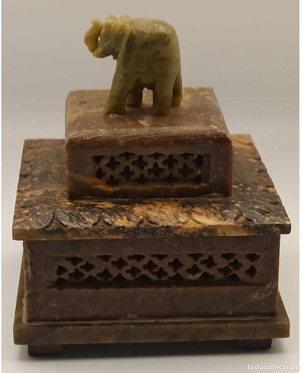 Arte: Caja Jaspe calada con elefante &Oacute;nix - Foto 1