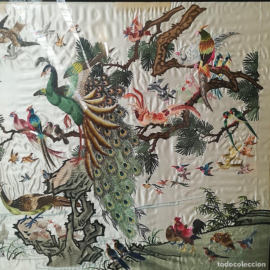 Arte: Cuadro Chino Bordado de Seda - Foto 2
