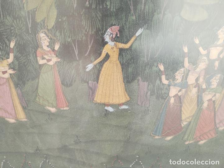 Arte: cuadro hind&uacute; en seda - Foto 2