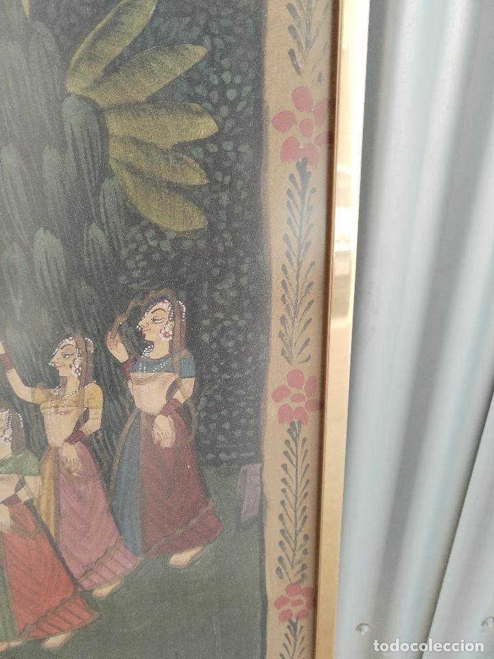 Arte: cuadro hind&uacute; en seda - Foto 3