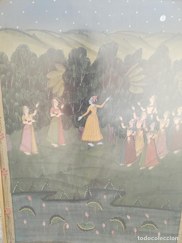 Arte: cuadro hind&uacute; en seda - Foto 4