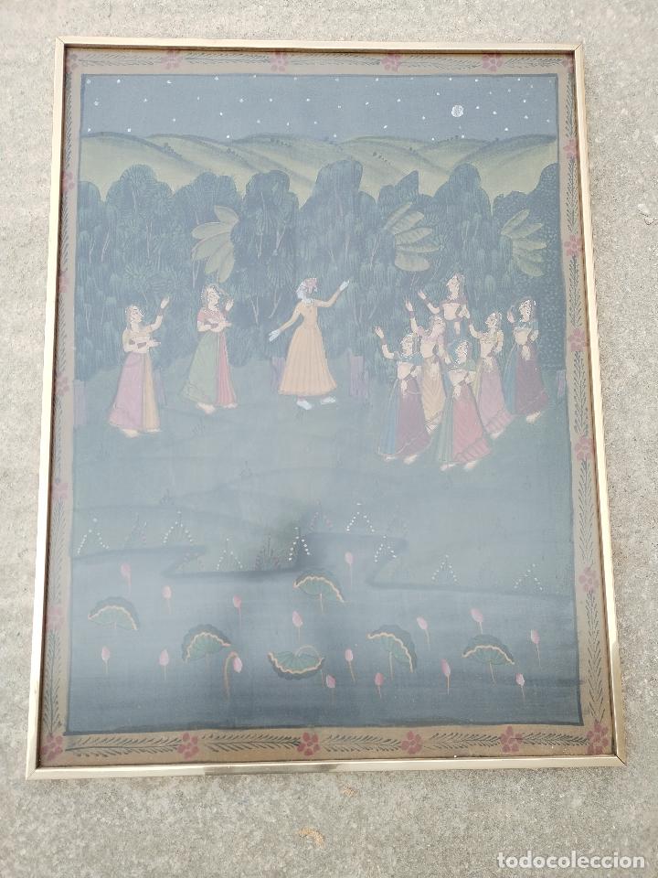 Arte: cuadro hind&uacute; en seda - Foto 7