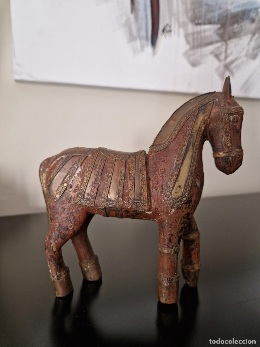 Arte: CABALLOS ANTIGUOS EN MADERA - Foto 10