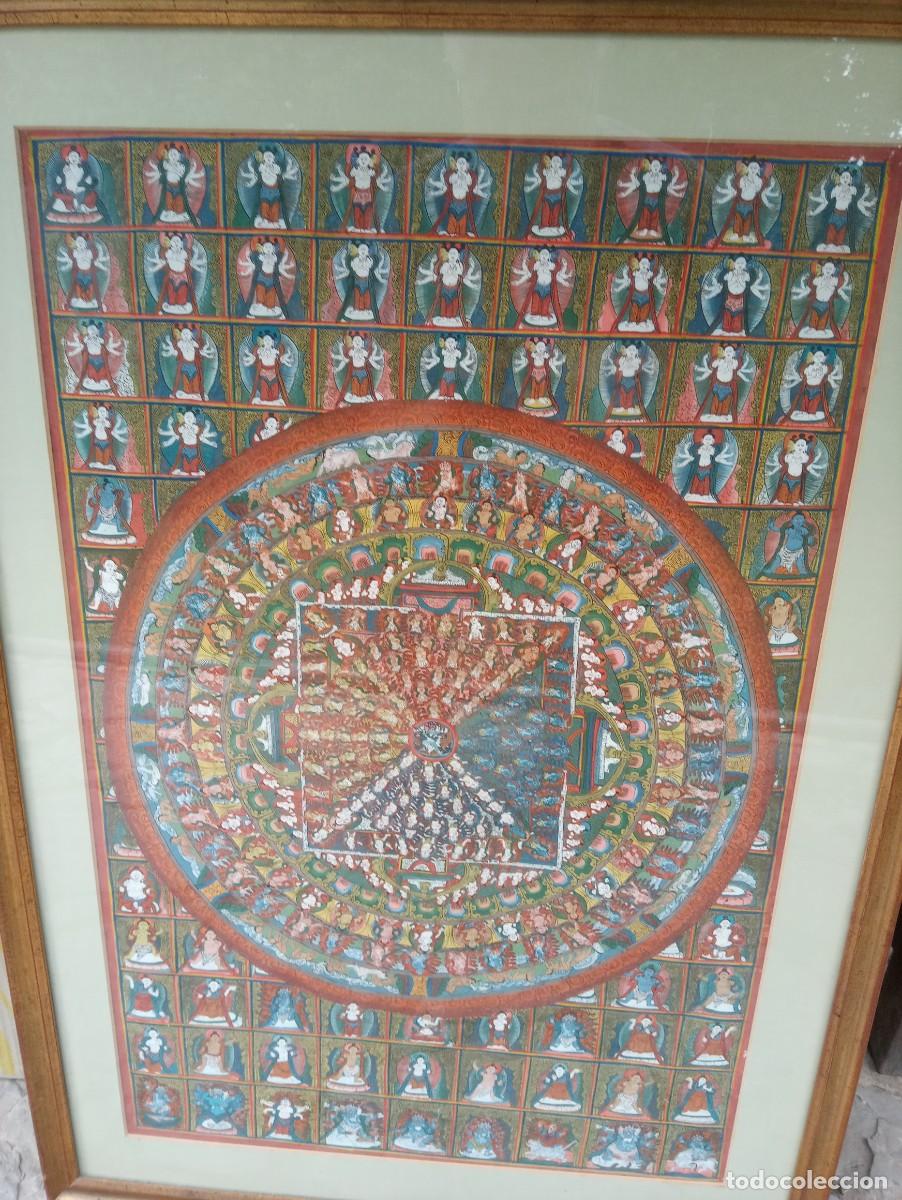 Arte: Antiguo Thangka tibetano - Foto 1