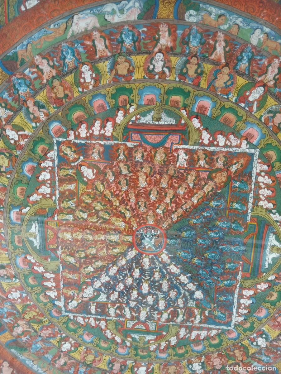 Arte: Antiguo Thangka tibetano - Foto 2