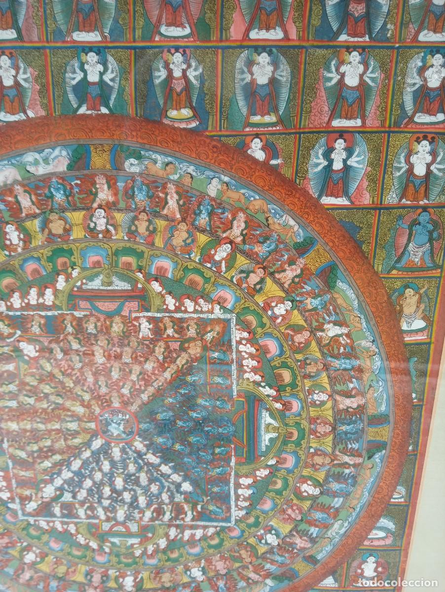 Arte: Antiguo Thangka tibetano - Foto 3