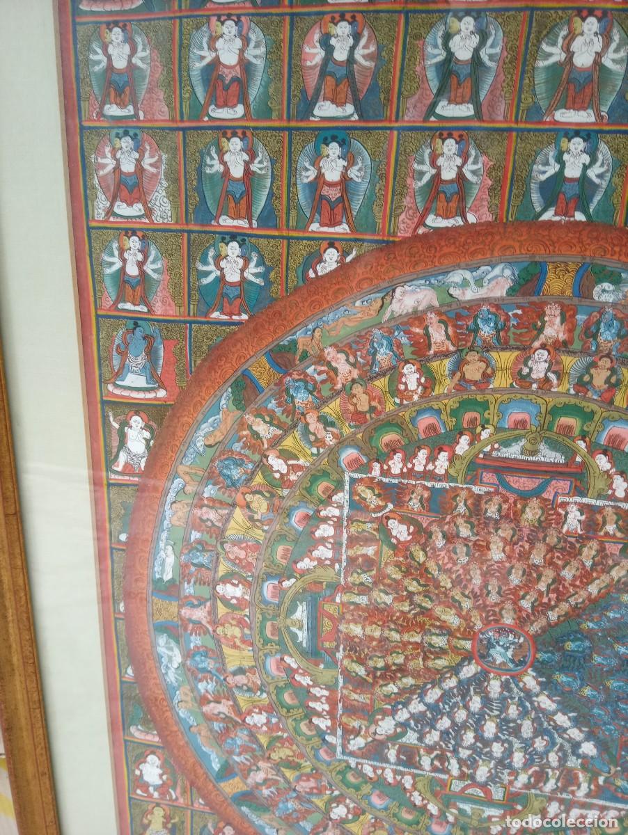 Arte: Antiguo Thangka tibetano - Foto 8